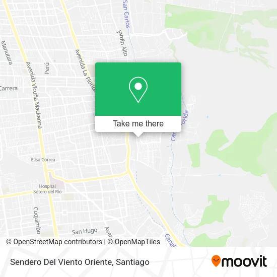 Sendero Del Viento Oriente map