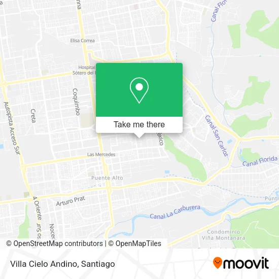 Villa Cielo Andino map