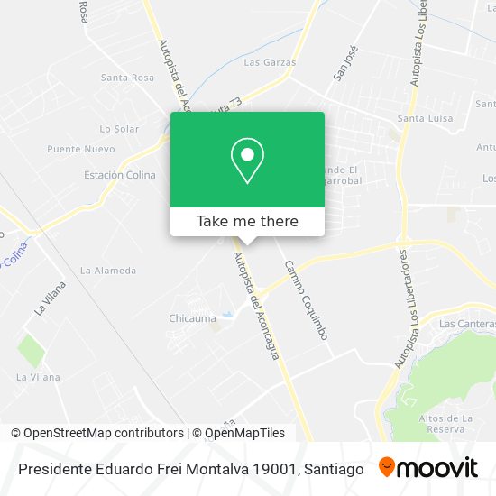 Presidente Eduardo Frei Montalva 19001 map