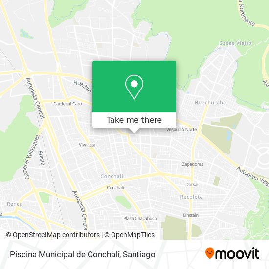 Piscina Municipal de Conchalí map