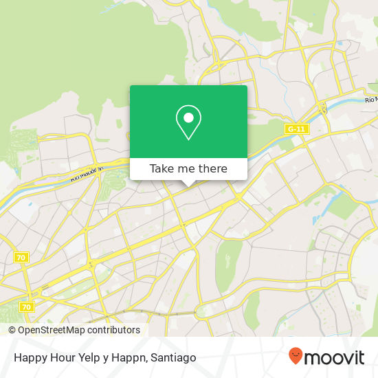 Happy Hour Yelp y Happn map