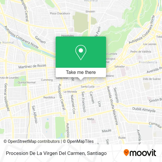 Procesion De La Virgen Del Carmen map