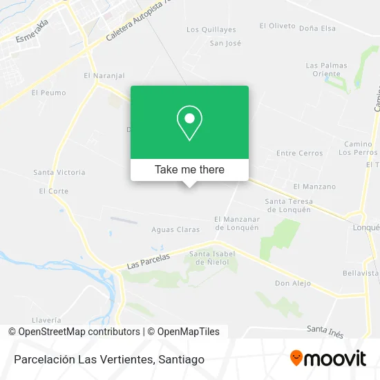 Mapa de Parcelación Las Vertientes