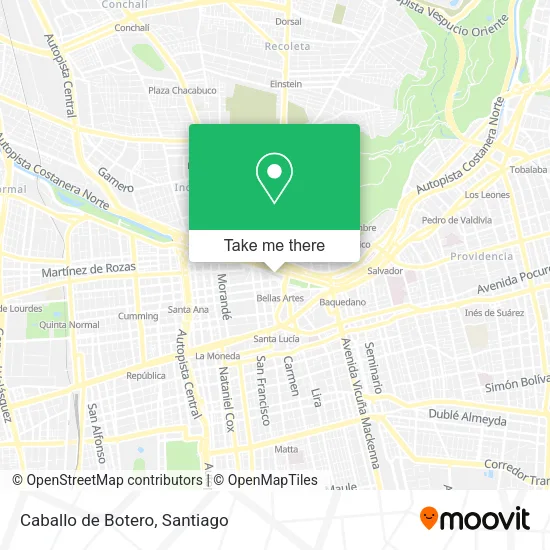 Caballo de Botero map