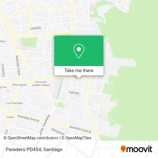Paradero PD454 map