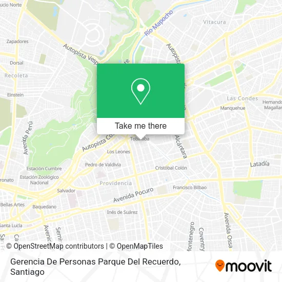 Gerencia De Personas Parque Del Recuerdo map