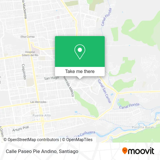 Calle Paseo Pie Andino map