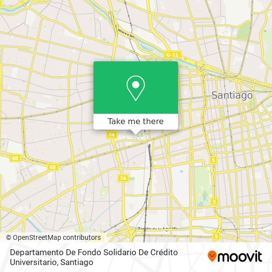 Mapa de Departamento De Fondo Solidario De Crédito Universitario