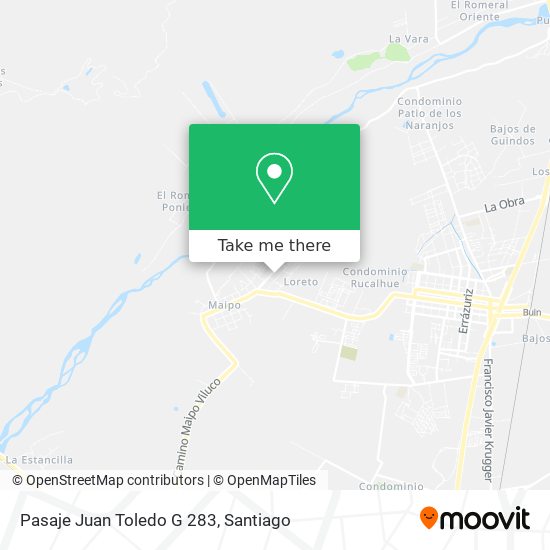 Mapa de Pasaje Juan Toledo G 283