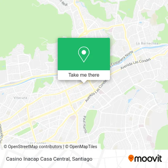 Casino Inacap Casa Central map