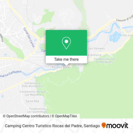 Mapa de Camping Centro Turistico Rocas del Padre