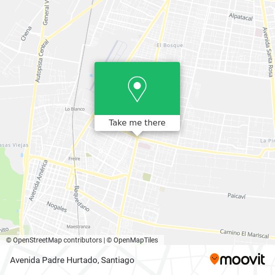 Avenida Padre Hurtado map