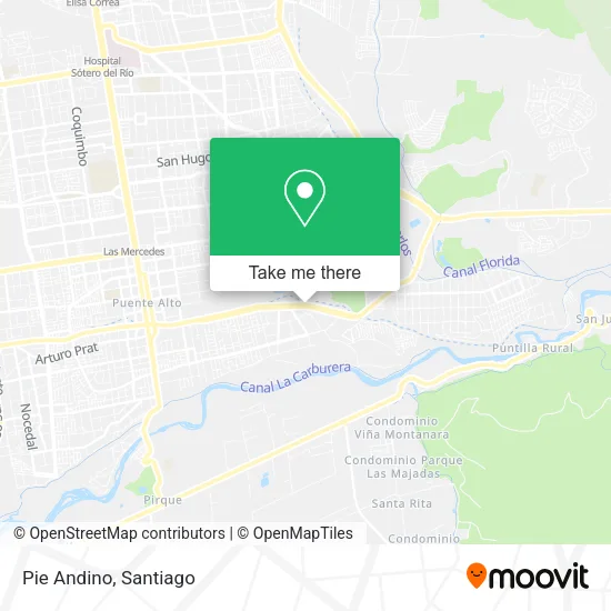 Pie Andino map