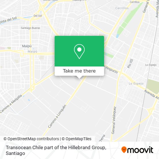 Mapa de Transocean Chile part of the Hillebrand Group