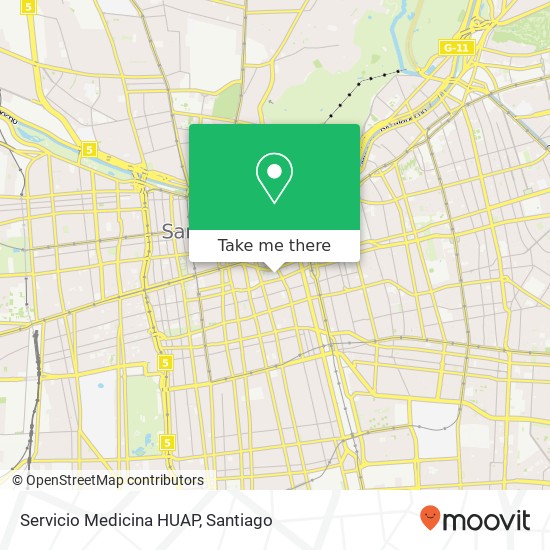 Servicio Medicina HUAP map