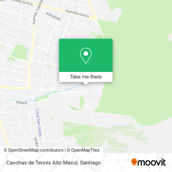 Canchas de Tennis Alto Macul map