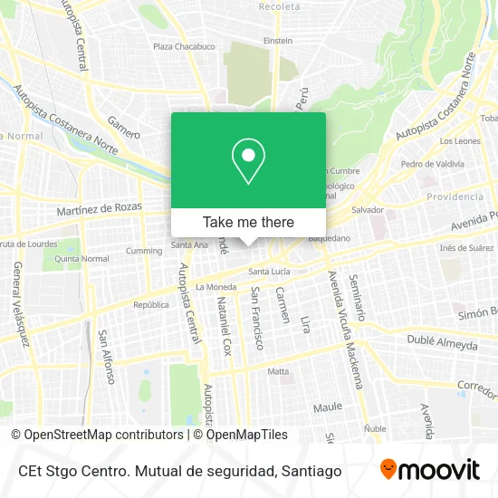 CEt Stgo Centro. Mutual de seguridad map