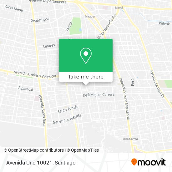 Avenida Uno 10021 map