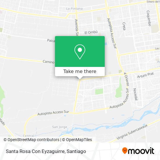 Santa Rosa Con Eyzaguirre map
