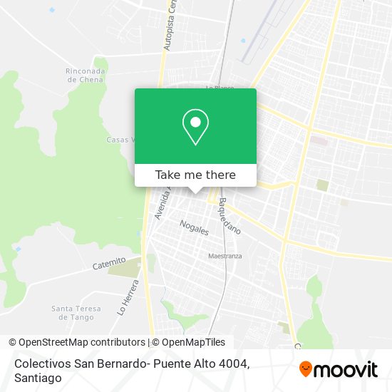 Mapa de Colectivos San Bernardo- Puente Alto 4004