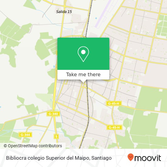 Bibliocra colegio Superior del Maipo map