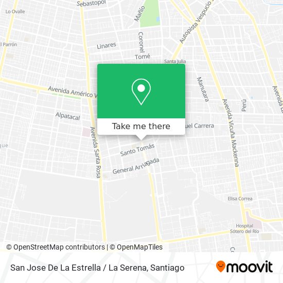 San Jose De La Estrella / La Serena map