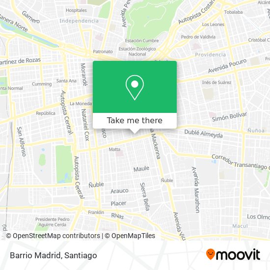 Mapa de Barrio Madrid