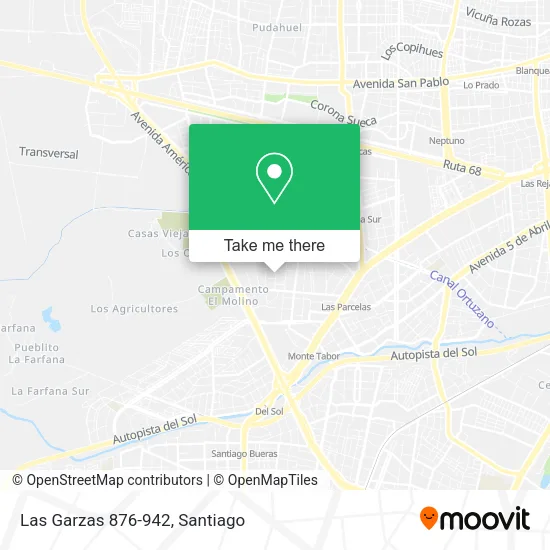 Las Garzas 876-942 map