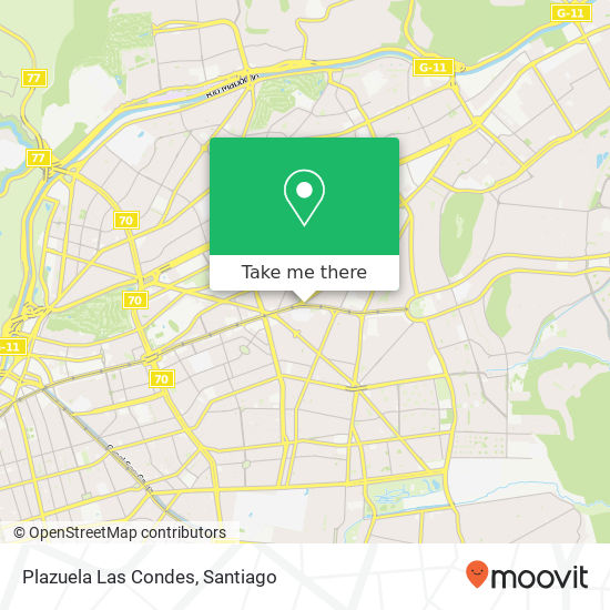 Mapa de Plazuela Las Condes