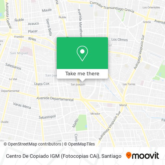 Mapa de Centro De Copiado IGM (Fotocopias CAi)