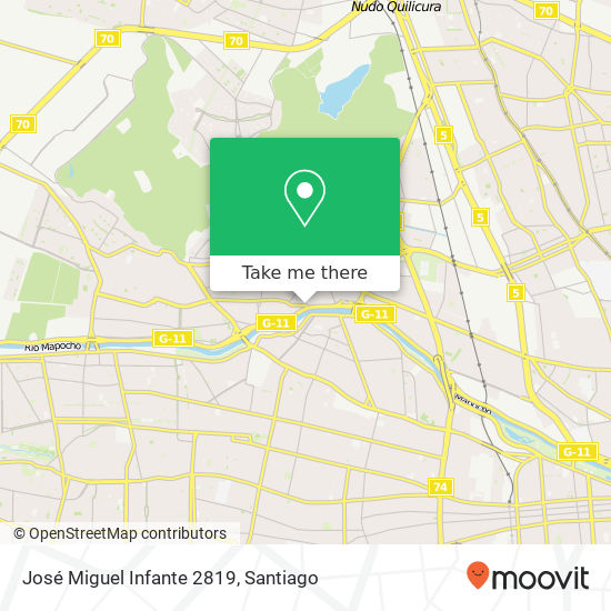 José Miguel Infante 2819 map