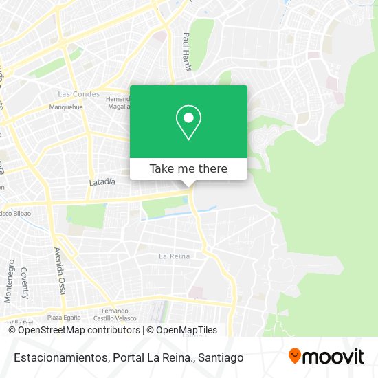 Mapa de Estacionamientos, Portal La Reina.