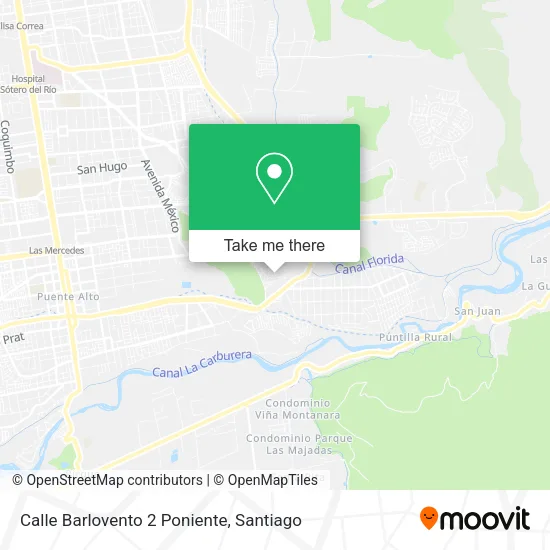 Mapa de Calle Barlovento 2 Poniente
