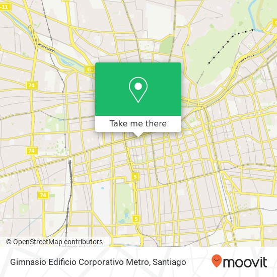 Gimnasio Edificio Corporativo Metro map