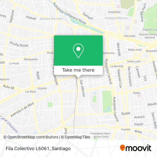 Mapa de Fila Colectivo L6061