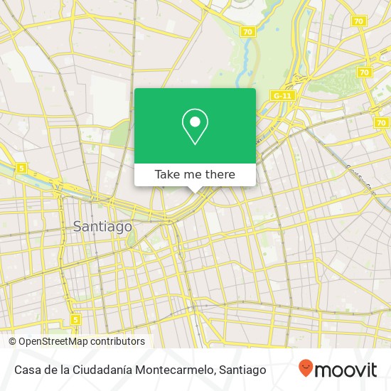 Mapa de Casa de la Ciudadanía Montecarmelo