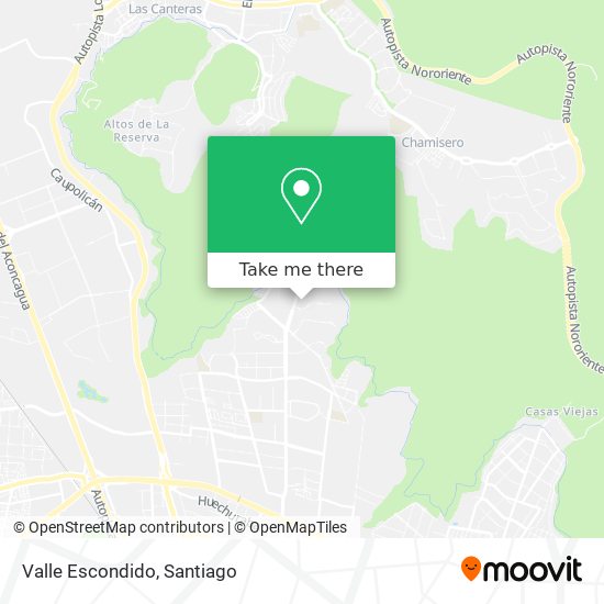 Valle Escondido map