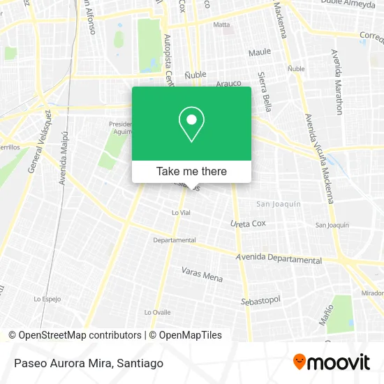 Paseo Aurora Mira map