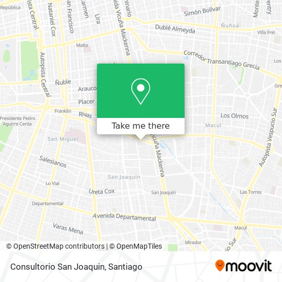 Mapa de Consultorio San Joaquin
