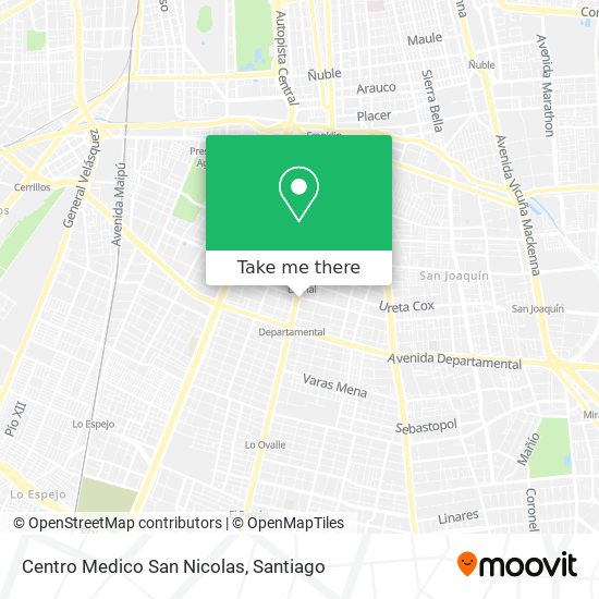 Mapa de Centro Medico San Nicolas