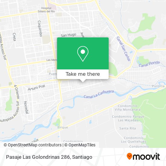 Mapa de Pasaje Las Golondrinas 286