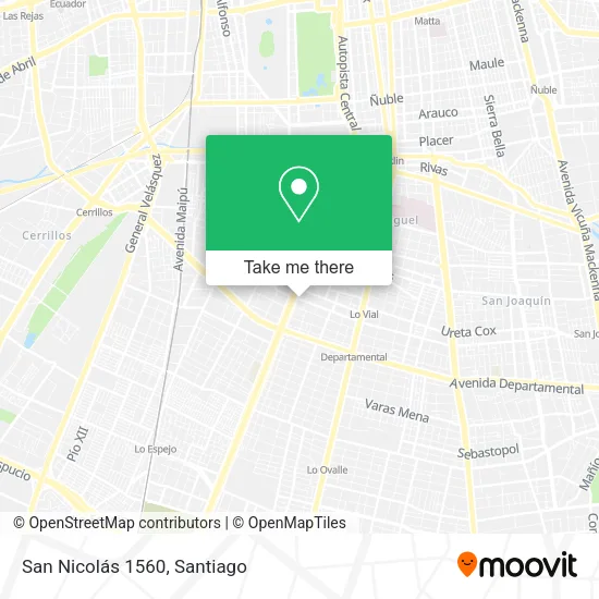 San Nicolás 1560 map