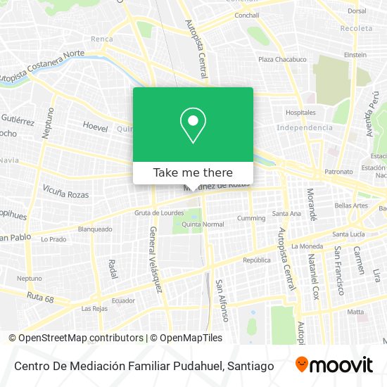 Mapa de Centro De Mediación Familiar Pudahuel