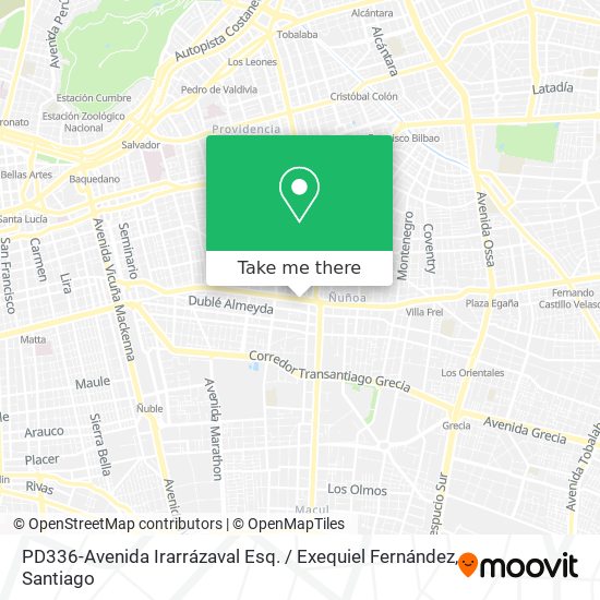 PD336-Avenida Irarrázaval Esq. / Exequiel Fernández map