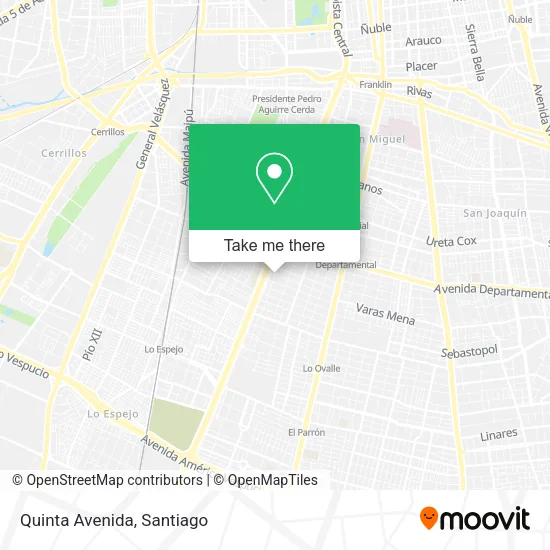 Quinta Avenida map