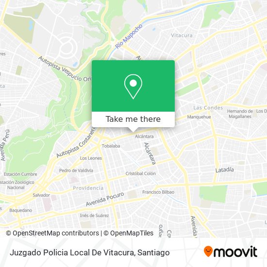 Mapa de Juzgado Policia Local De Vitacura