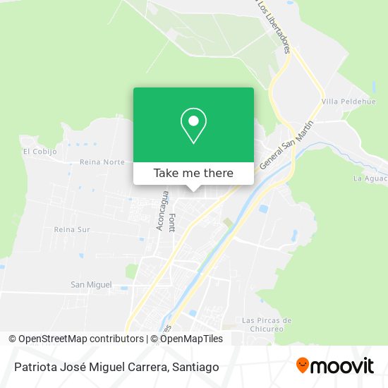 Mapa de Patriota José Miguel Carrera