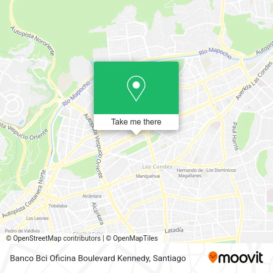 Banco Bci Oficina Boulevard Kennedy map