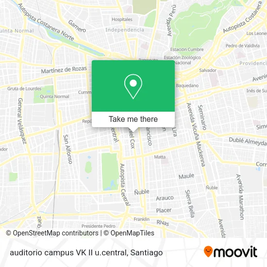 auditorio campus VK II u.central map