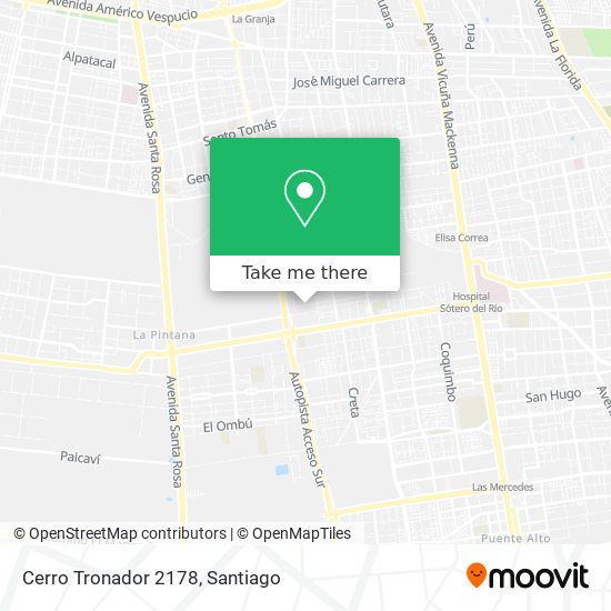 Mapa de Cerro Tronador 2178